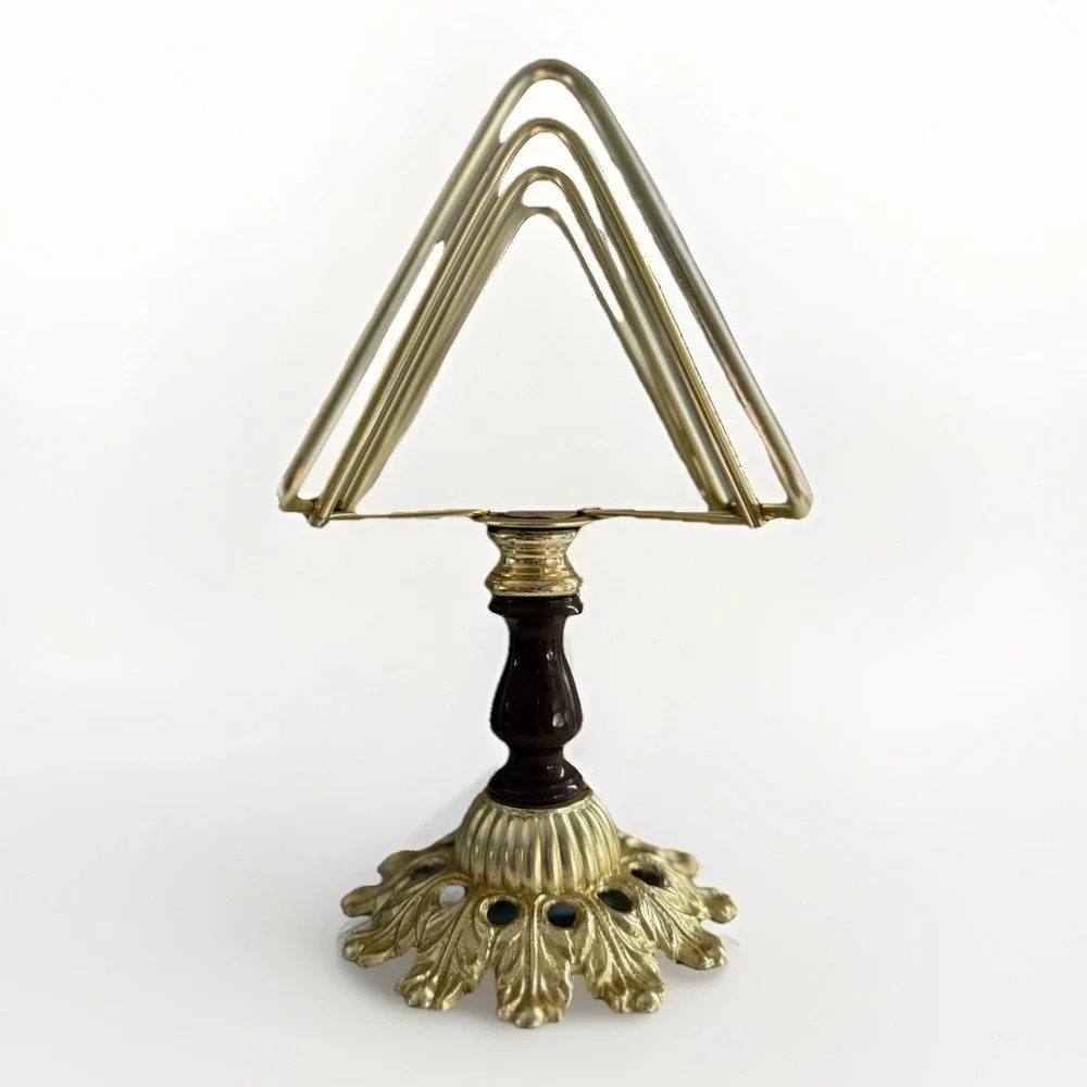 Vintage MCM Metal Brass Pedestal 9